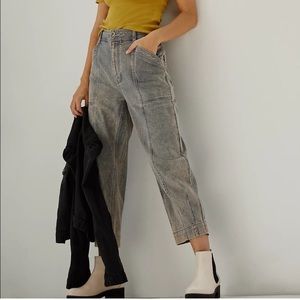 Anthropologie Pilcro Ultra high rise Seamed straight leg